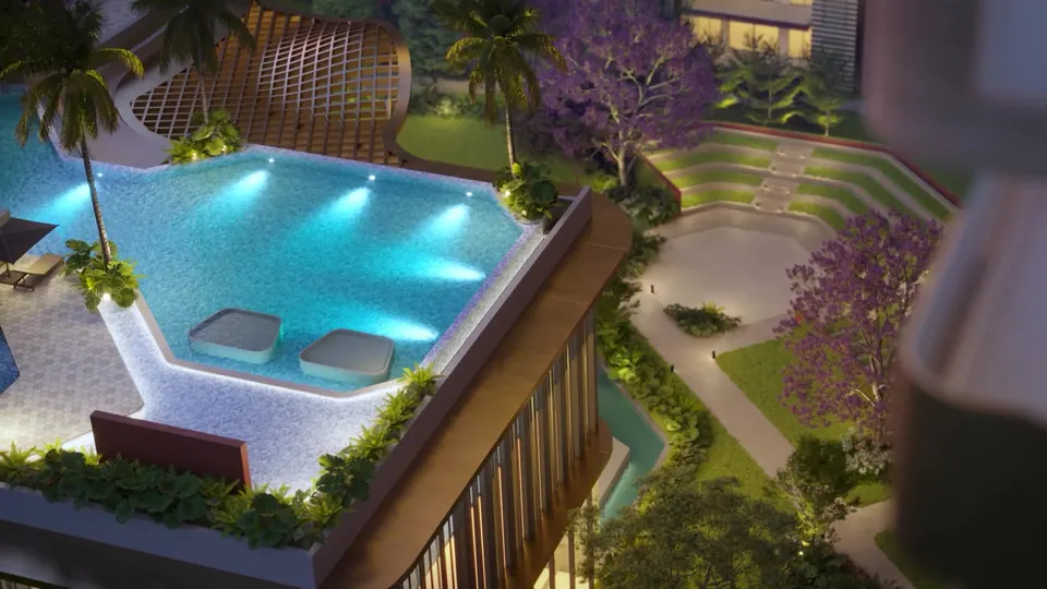 Rooftop pool at Highland Mayfields (artist impression)