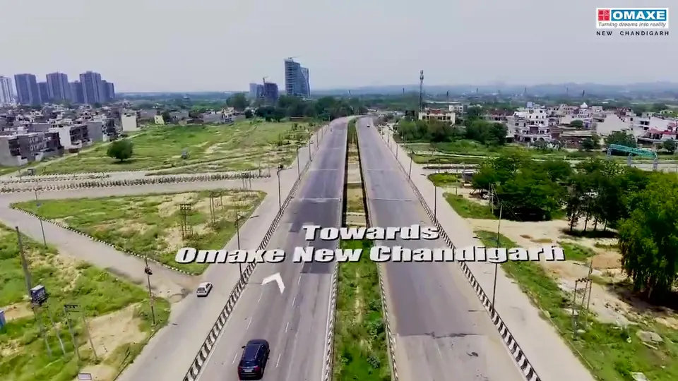 Road towards Omaxe New Chandigarh township