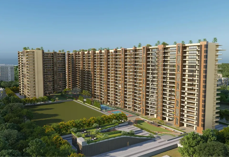 Vamana Arvindam towers and central greens (artist impression)